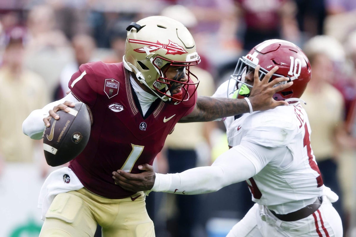 Florida State QB Tommy Castellanos mocks Alabama with merch after opener upset